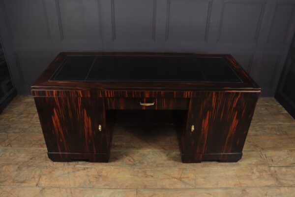 Art Deco Executive Desk in Coromandel c1930 - Image 12