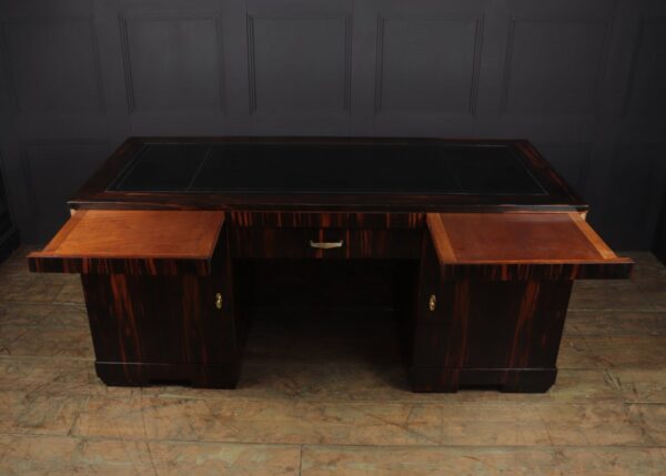 Art Deco Executive Desk in Coromandel c1930 - Image 7
