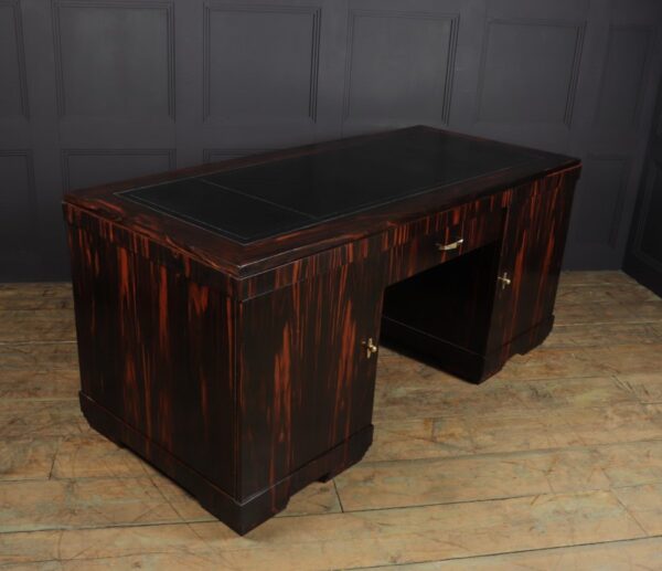 Art Deco Executive Desk in Coromandel c1930 - Image 4