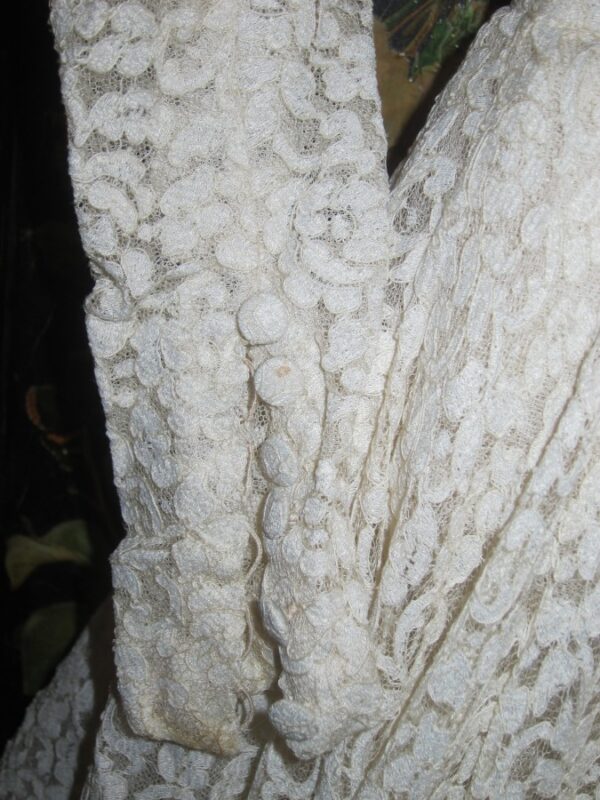 Vintage French 1950's White Lace Wedding Gown/Haut Couture Paris - Image 6