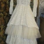 Vintage French 1950’s White Lace Wedding Gown/Haut Couture Paris Antique Antique Textiles