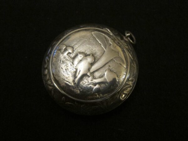 c.1900 Swiss Silver Hallmarked Pill Box/13.3grms