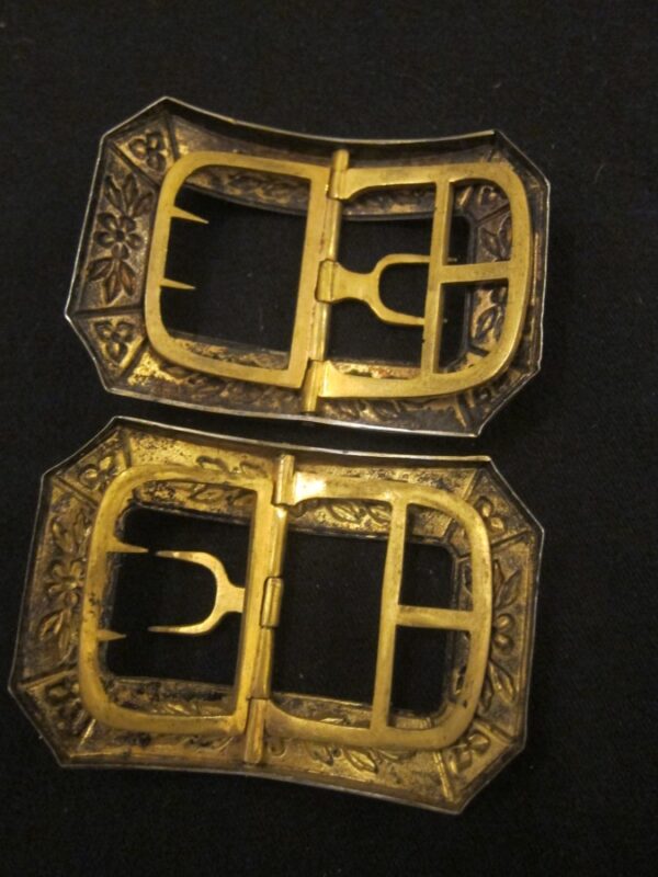 Mid 19th Century French Silver Gilt Buckles/Post incls. Antique Silver Antique Jewellery 6