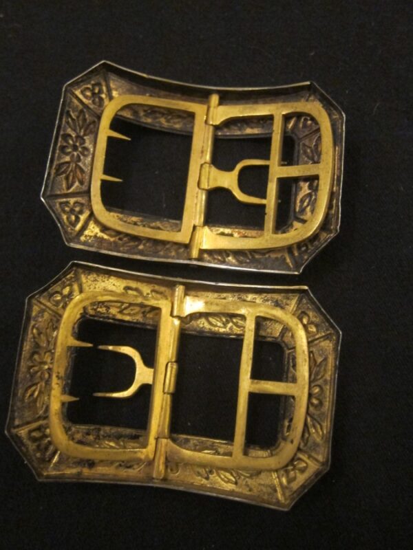 Mid 19th Century French Silver Gilt Buckles/Post incls. - Image 4