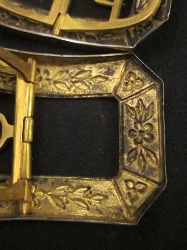 Mid 19th Century French Silver Gilt Buckles/Post incls. - Image 6