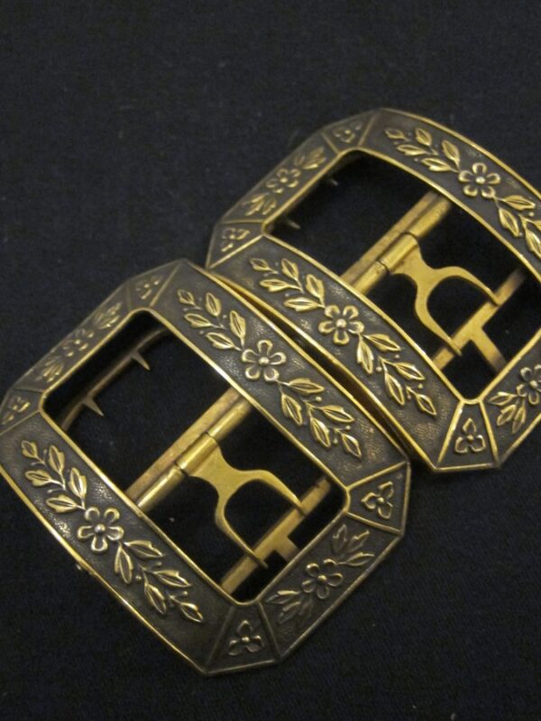 Mid 19th Century French Silver Gilt Buckles/Post incls.