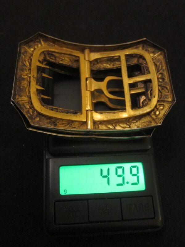 Mid 19th Century French Silver Gilt Buckles/Post incls. - Image 3
