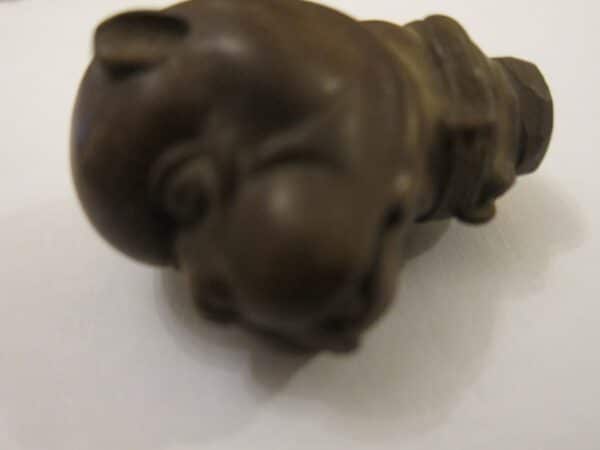 19th Century French Bulldog Cane Head/Treen - Image 3