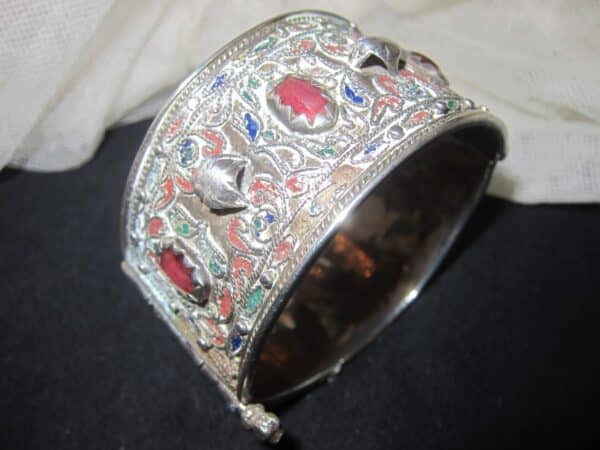 19th Century Asiatic Solid Silver Bracelet/56.7grms