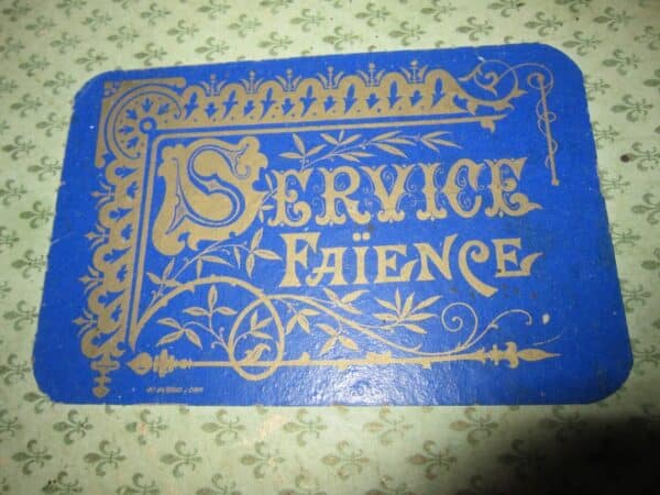 Antique French Doll's Toy Porcelaine & Glass Picnic Set - Image 2