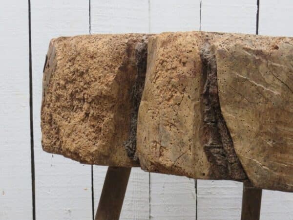 Antique French Butchers Block Side Table - Image 6