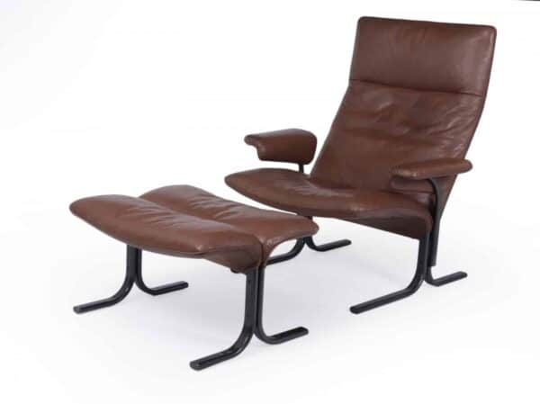 De Sede Lounge Chair and Footstool Set Model DS 2030 c1980s - Image 14