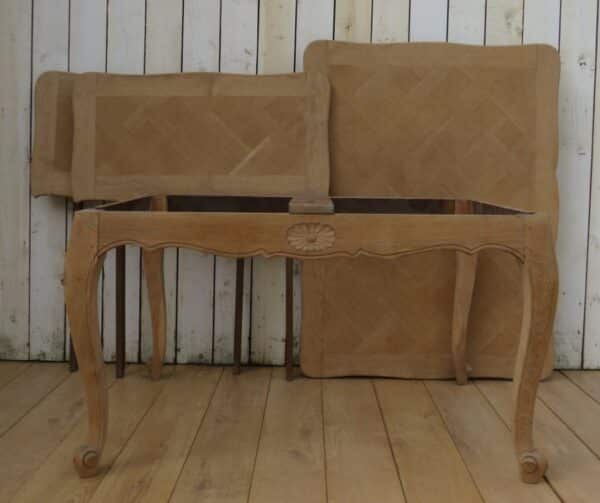 Extending Bleached Oak Draw Leaf Dining Table - Image 10