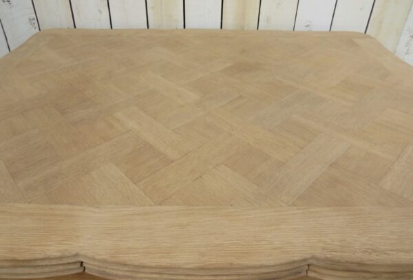 Extending Bleached Oak Draw Leaf Dining Table - Image 8