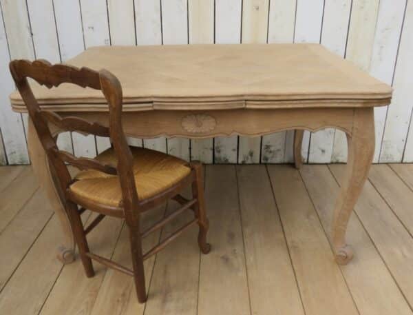 Extending Bleached Oak Draw Leaf Dining Table - Image 3