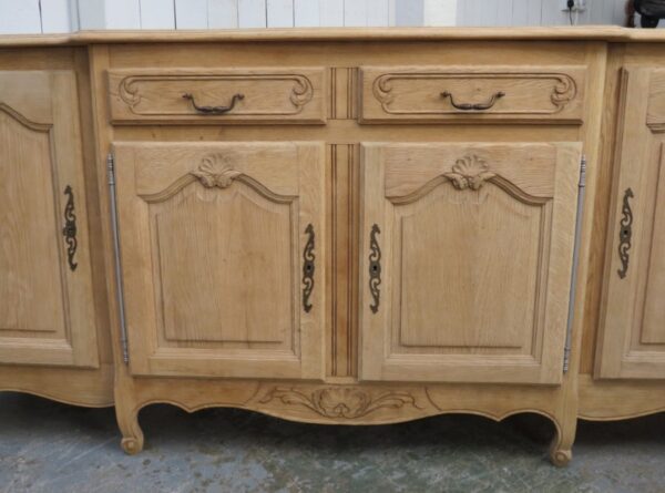 Bleached Oak French Enfilade Sideboard sideboard Antique Cupboards 13