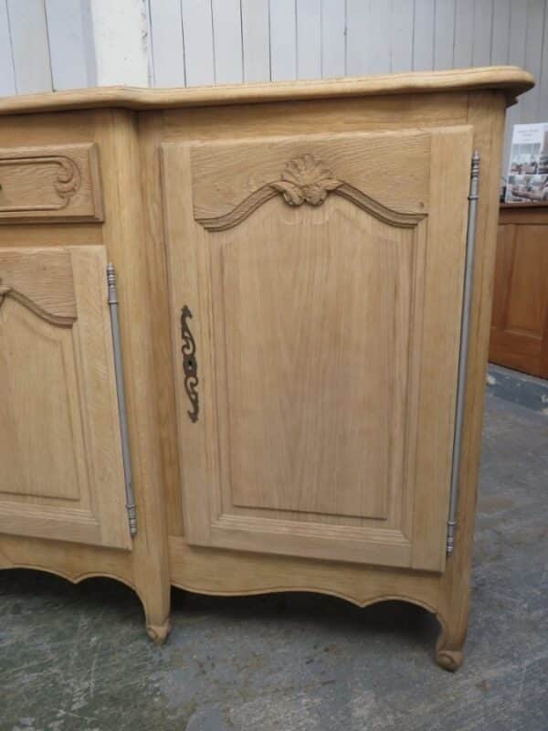 Bleached Oak French Enfilade Sideboard sideboard Antique Cupboards 4