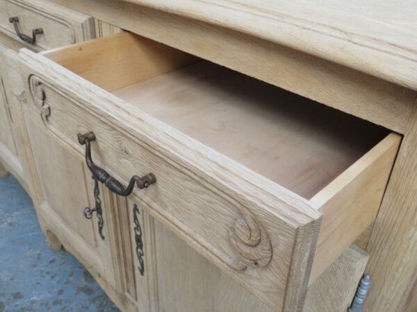 Bleached Oak French Enfilade Sideboard sideboard Antique Cupboards 12