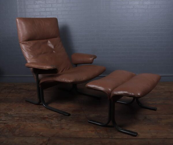 De Sede Lounge Chair and Footstool Set Model DS 2030 c1980s - Image 9