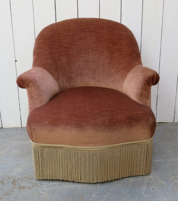 Antique French Napoleon III Tub Armchair - Image 2