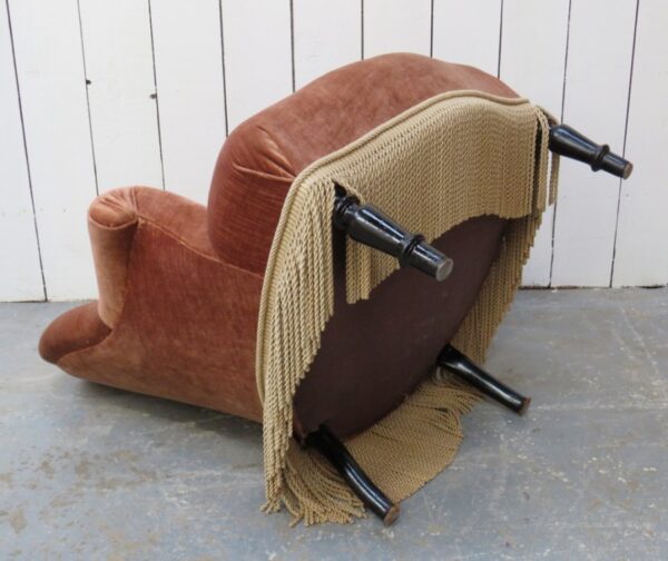 Antique French Napoleon III Tub Armchair - Image 4