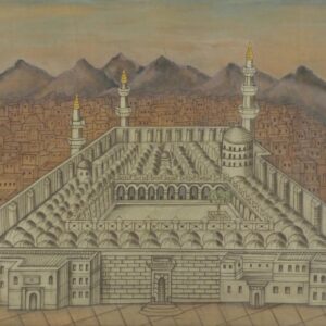 Exceptional LARGE and Rare original painting MADINA Ottoman period c1750 Medina Antique Art