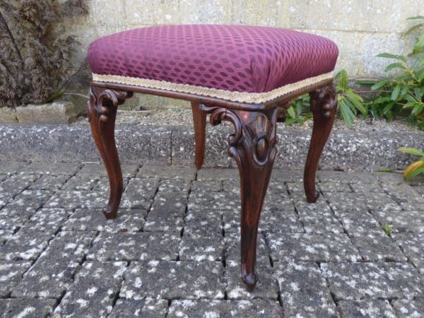 Victorian rosewood stool circa 1850. rosewood, stool, victorian Antique Stools 4
