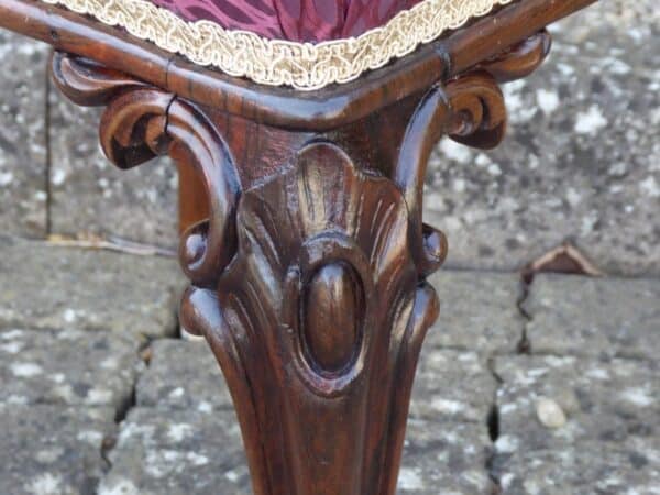 Victorian rosewood stool circa 1850. rosewood, stool, victorian Antique Stools 5