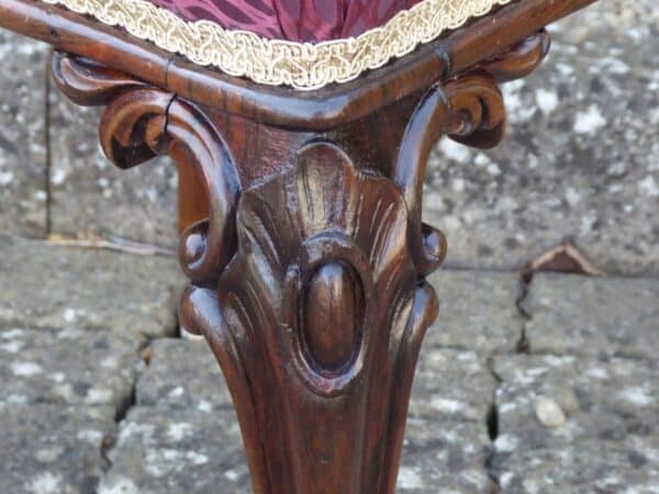 Victorian rosewood stool circa 1850. - Image 3