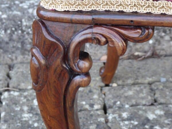Victorian rosewood stool circa 1850. - Image 4