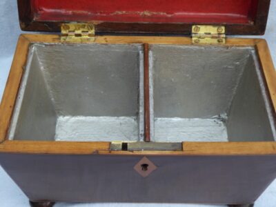 Georgian mahogany tea caddy circa 1800 - Image 5