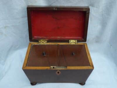 Georgian mahogany tea caddy circa 1800 - Image 7