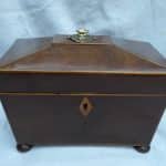 Georgian mahogany tea caddy circa 1800 tea caddy Antique Boxes