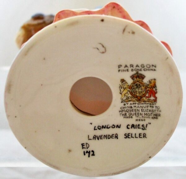 Vintage Paragon English Porcelain Figurine ~ “London Cries !” ~ “Lavender Seller” Paragon Vintage 7