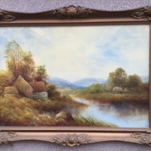 19thc River Landscape Oil Painting By George Jennings Antique Oil Painting Antique Art