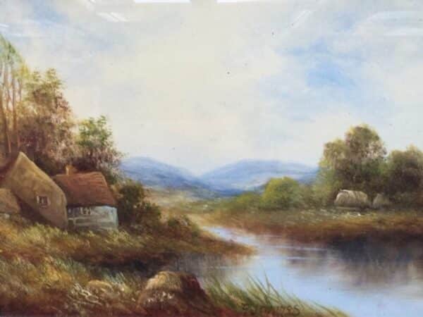 19thc River Landscape Oil Painting By George Jennings Antique Oil Painting Antique Art 4