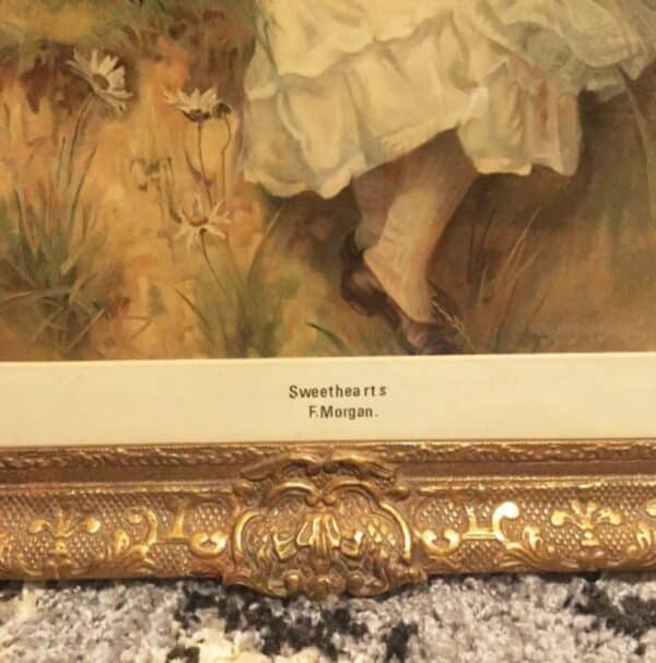 Pears Print Of Children Titled Sweethearts After Frederick Morgans Watercolour Portrait Painting - Image 4