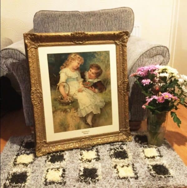 Pears Print Of Children Titled Sweethearts After Frederick Morgans Watercolour Portrait Painting - Image 3