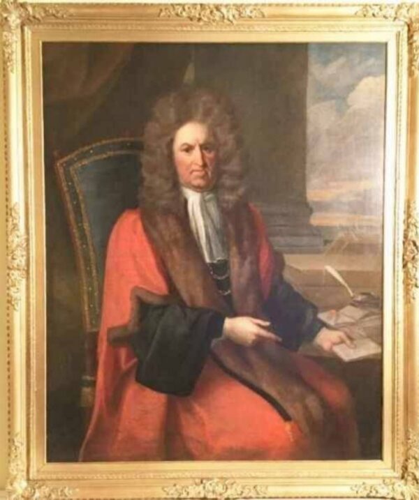 Robert Dormer Judge & Mp By Thomas Hill (1661 - 1734) 17thc Oil Portrait Painting Antique Art - Image 2