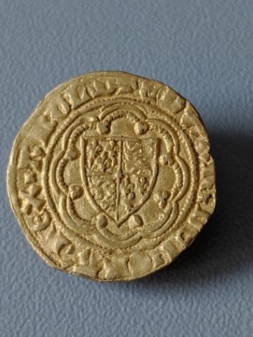 Edward 111 Gold Hammered Quarter Noble Coins 4