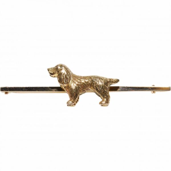 Vintage 15ct Spaniel Bar Brooch|15ct Spaniel Dog Bar Brooch| Dog Motif 15ct Bar Brooch dog Miscellaneous 3