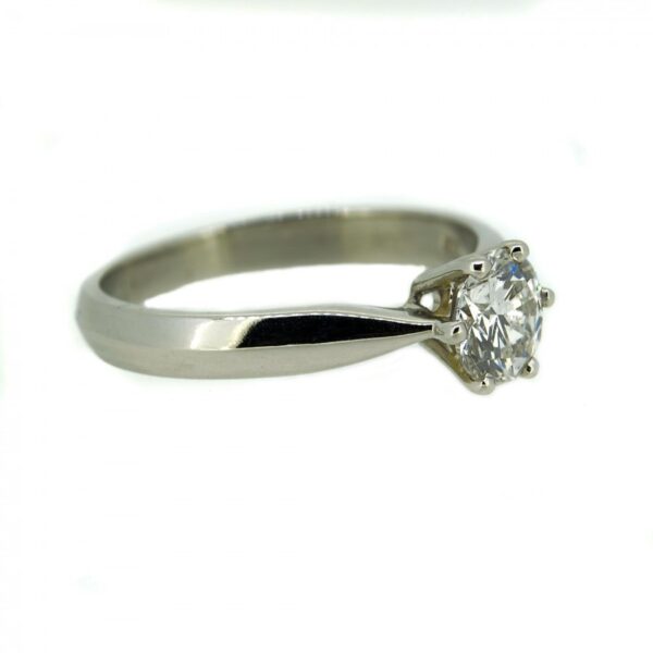Platinum Solitaire Brilliant Cut Diamond Ring|Single Stone Diamond Platinum Ring|Solitaire Diamond Engagement Ring - Image 3
