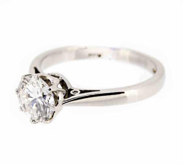 Platinum Brilliant Cut Diamond Solitaire Ring,Solitaire Diamond Ring,Diamond RIng,Diamond Engagement Ring ring Antique Jewellery 5