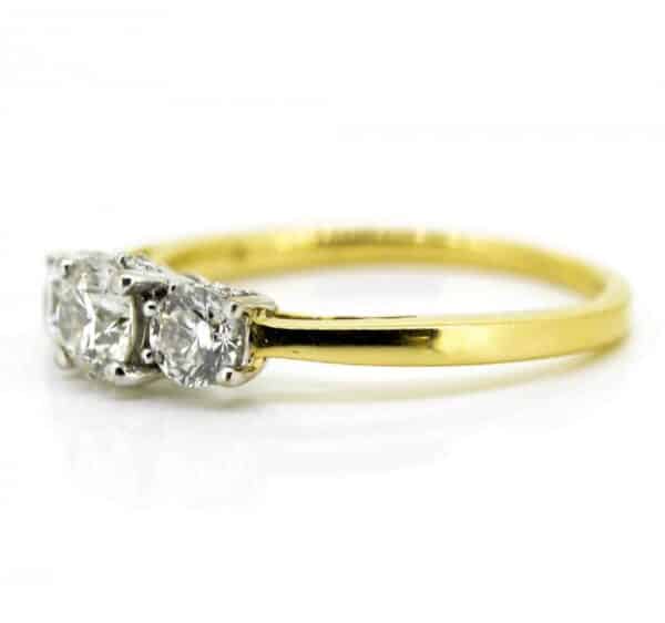 18ct Three Stone Diamond Ring ,18ct Trilogy Diamond Ring, 18ct Diamond 3 Stone Ring,18ct Fancy Trilogy Ring - Image 3