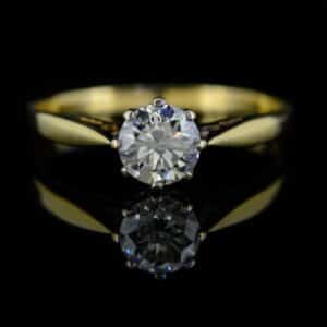 18ct Solitiare Diamond,18ct Diamond Engagement Ring,18ct Single Stone Diamond Ring ring Antique Jewellery