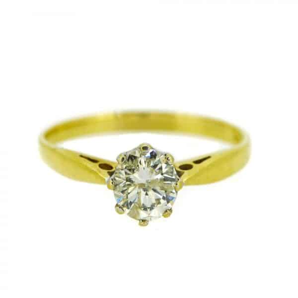 18ct Solitiare Diamond,18ct Diamond Engagement Ring,18ct Single Stone Diamond Ring ring Antique Jewellery 4