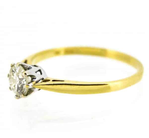 18ct Solitiare Diamond,18ct Diamond Engagement Ring,18ct Single Stone Diamond Ring ring Antique Jewellery 5