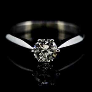 Platinum Solitaire Brilliant Cut Diamond Ring|Single Stone Diamond Platinum Ring|Solitaire Diamond Engagement Ring Diamond Antique Jewellery