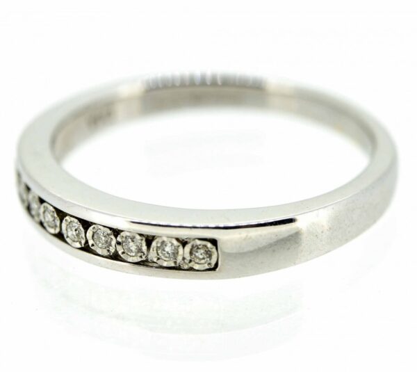 9ct White Gold Diamond Half Eternity Ring - Image 2