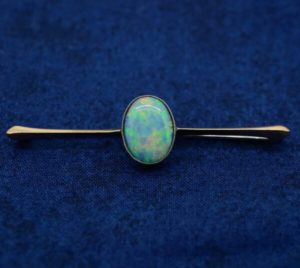 Antique Opal Brooch,Edwardian Opal Bar Brooch,Oval Opal Bar Brooch Miscellaneous 3